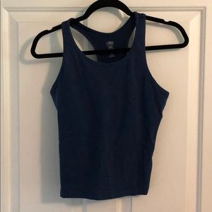 Navy workout tank top